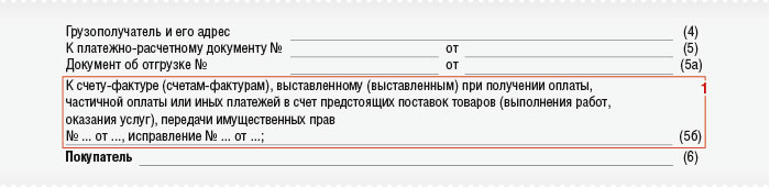Новая строка 5б в форме счета-фактуры